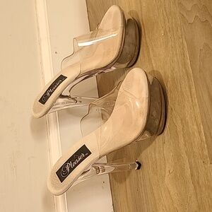 Pleaser Clear Platform Slide
